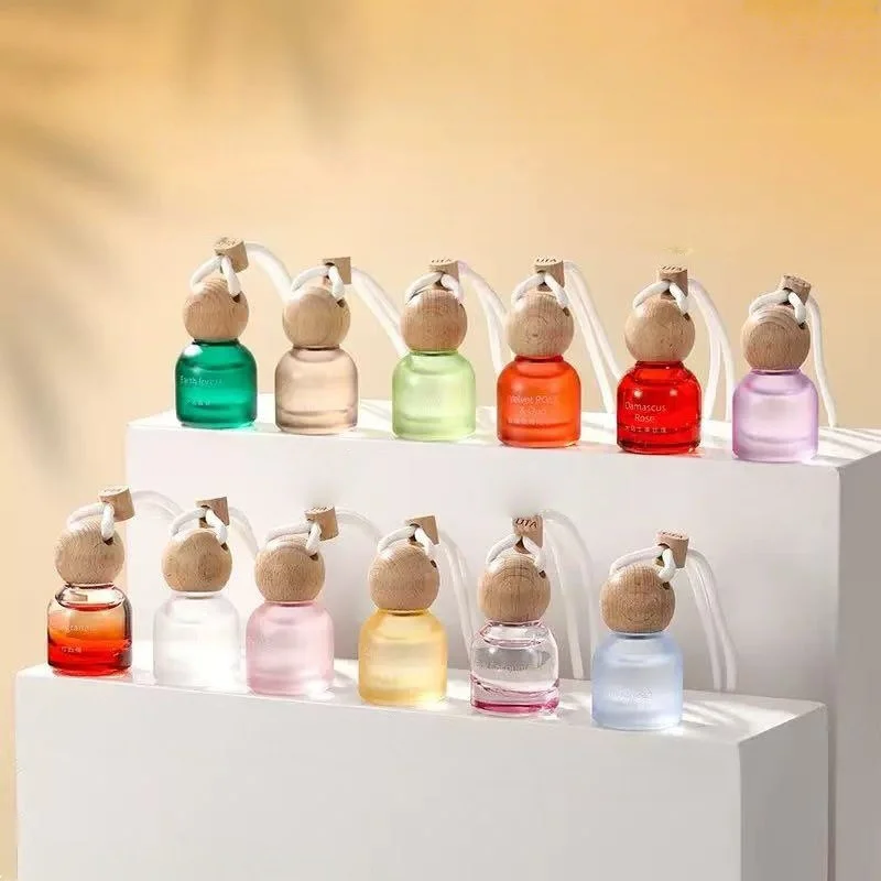 glass car diffuser perfume bottle