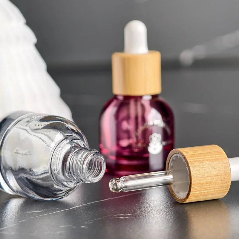 glass serum bottle with dropper