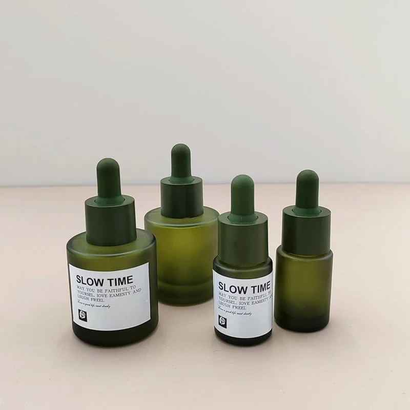 matte glass essential oil dropper bottles