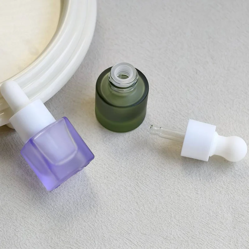 matte glass eye dropper bottle