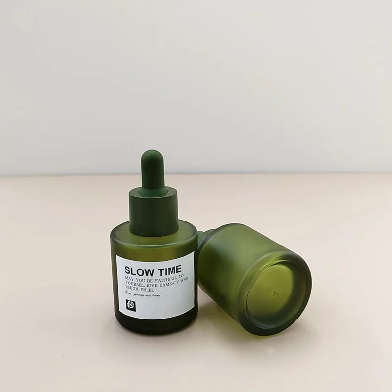 matte green 30ml dropper bottle