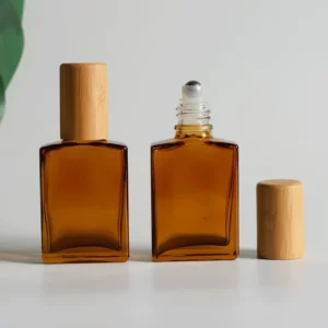 square amber glass 30ml perfume bottle