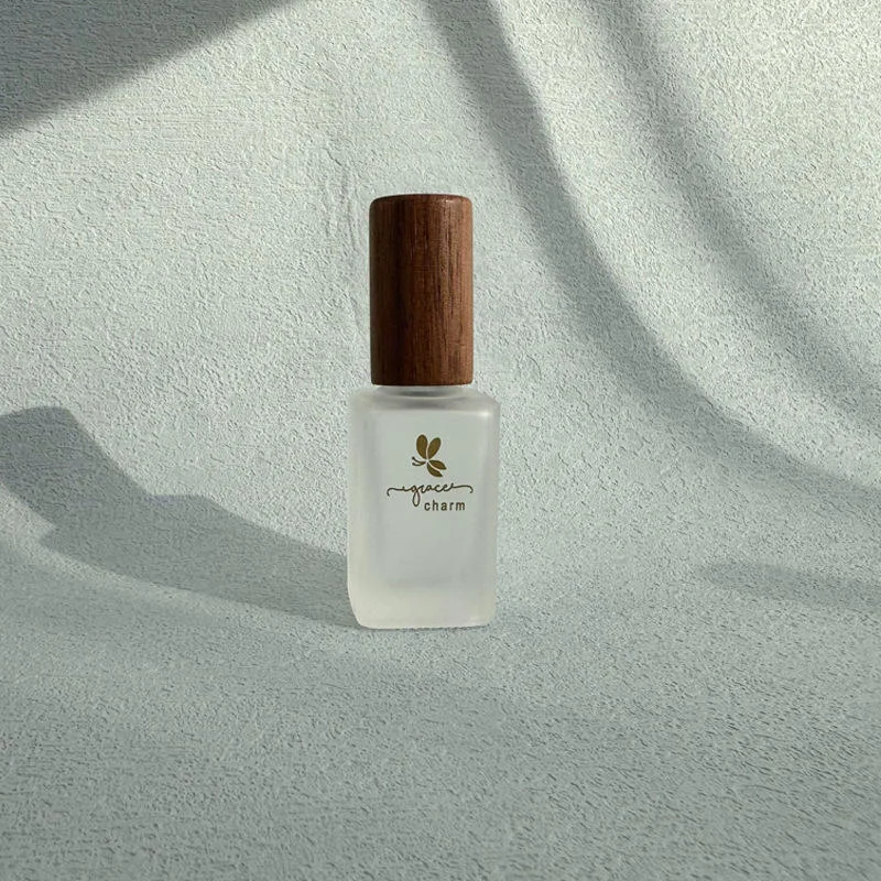 square glass refillable cologne bottle