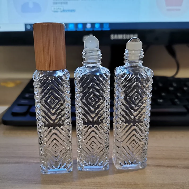 vintage glass perfume oil bottles