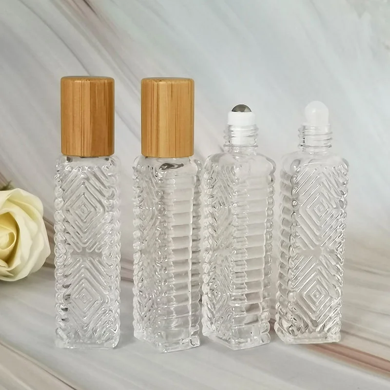 vintage perfume bottle with bamboo cap