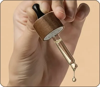 amber essential oil bottles with glass dropper