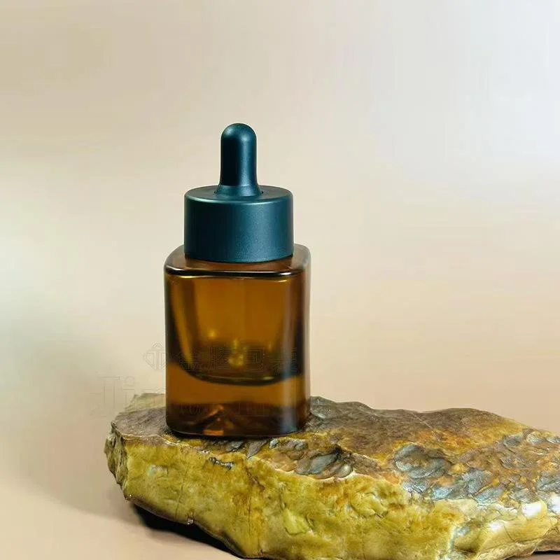 amber glass medicine dropper bottle