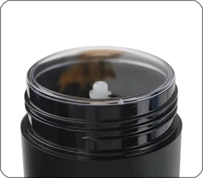 black round deodorant stick containers