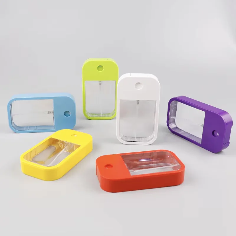 blue red yellow perfume bottle