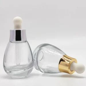 clear glass essential oil dropper bottles