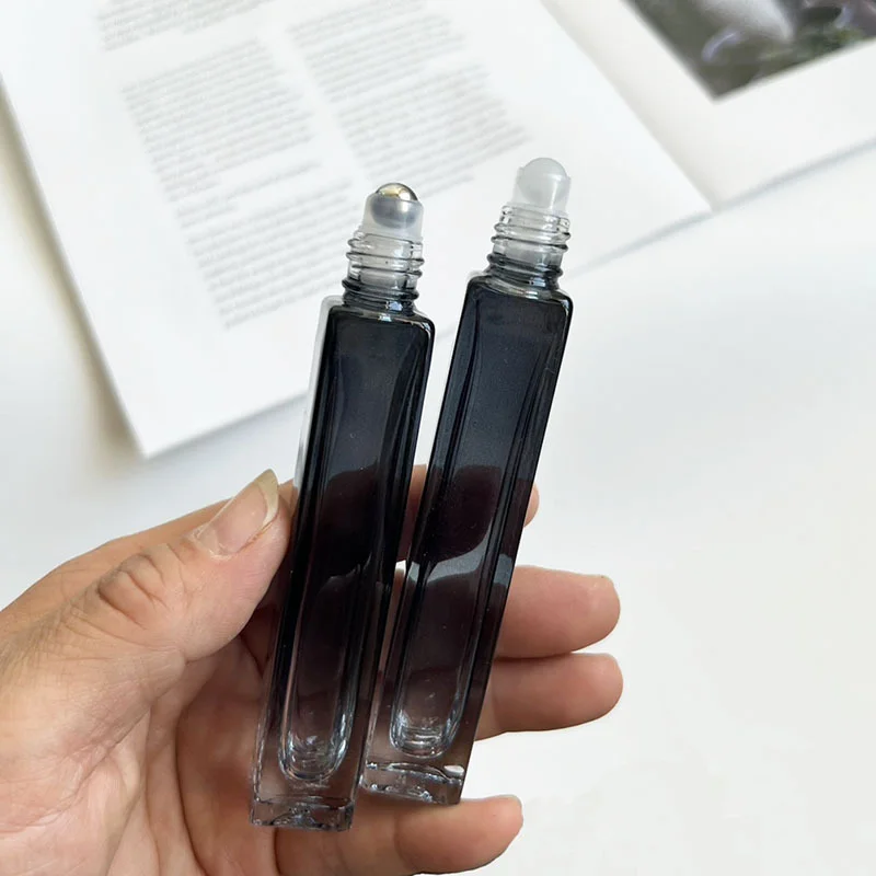 gradient blue glass roller bottle