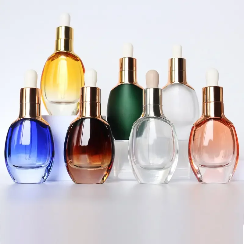 gradient color oval essential oil bottles