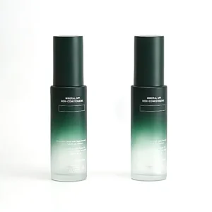 gradient green glass dropper bottle