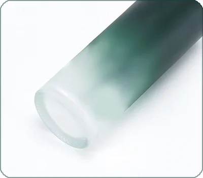 gradient green thick glass cosmetic bottle