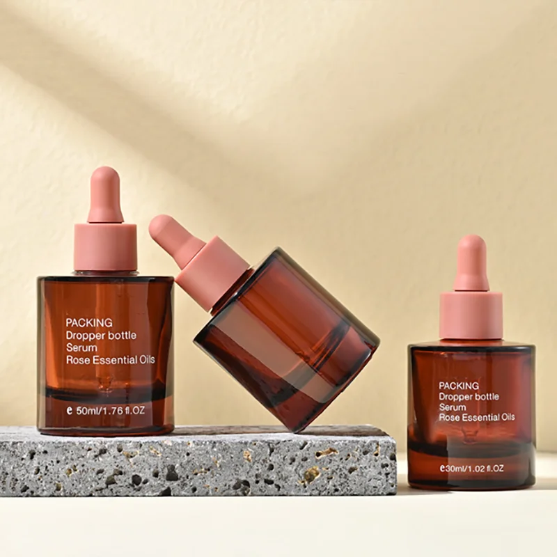 red glass tincture bottles