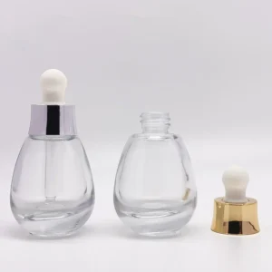 refillable glass essential oil dropper bottle