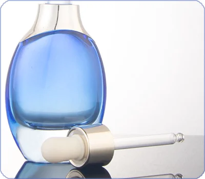 silver gold collar glass dropper