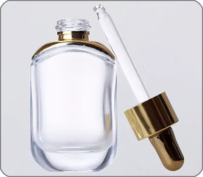 silver gold collar glass dropper