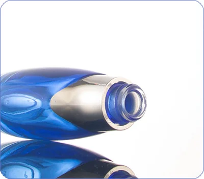 silver round shoulder empty serum bottle