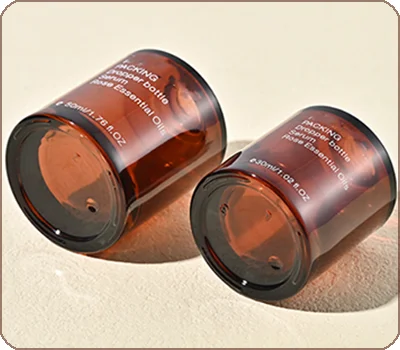 thick bottom red essential oil bottles