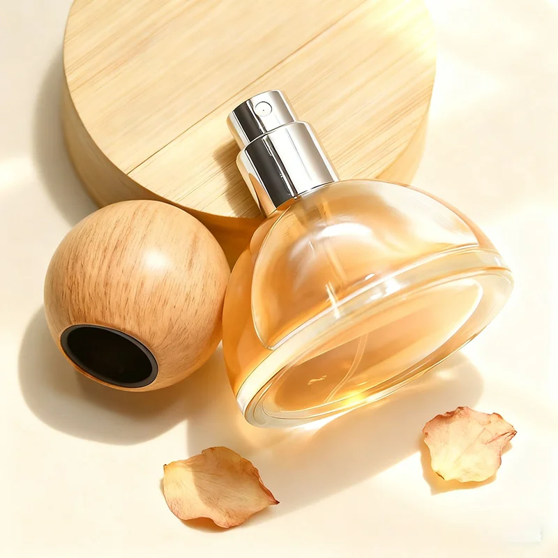 wood ball cap perfume bottle