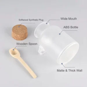 bath salt containers with spoon