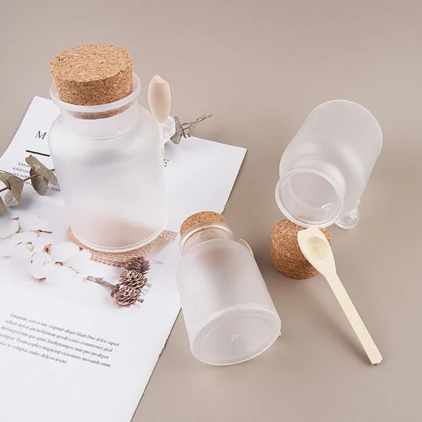 Frosted ABS Plastic Bottle for Bath Salts Spices & Household Use
