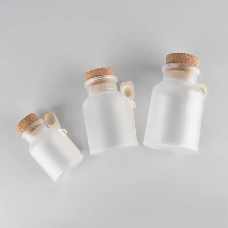 frosted ABS plastic bath salt containers