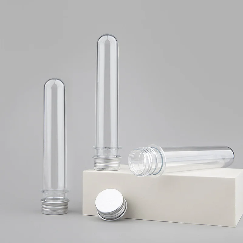 transparent PET plastic test tube for bath salt packaging