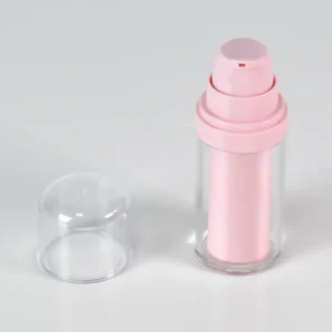 double wall pink airless pump bottle
