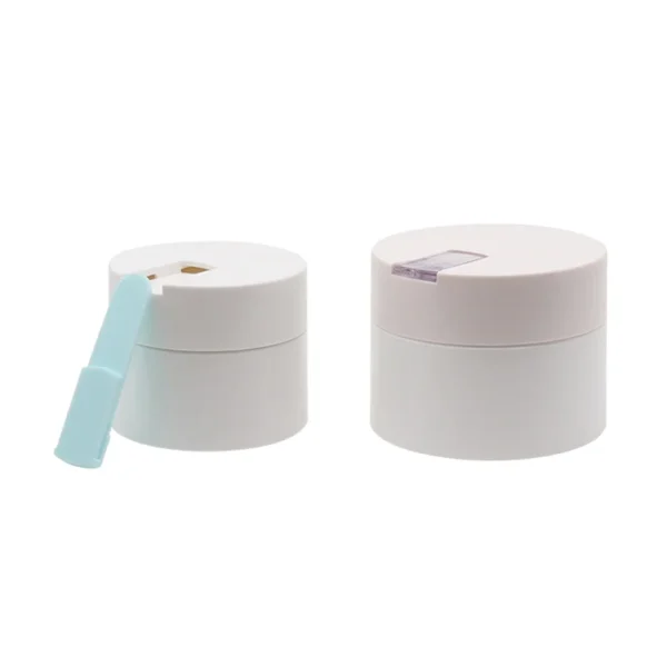 Pcr Rigid Container PCR PP Cream Jar Refillable Cosmetic Containers with Spatula Lid