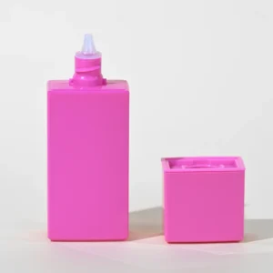small pink sunscreen bottle square shape