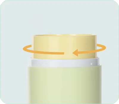 twist-up dispenser cleansing balm container
