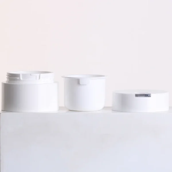 Pcr Rigid Container PCR PP Cream Jar Refillable Cosmetic Containers with Spatula Lid