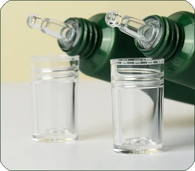 plastic squeeze dropper with clear cap