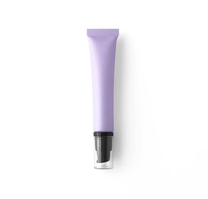 purple airless pump eye cream tube